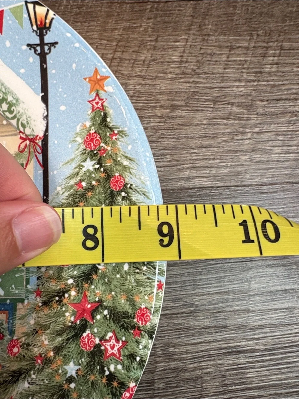 Pier 1 Christmas Village Salad/Dessert Plates Set of 4 Holiday